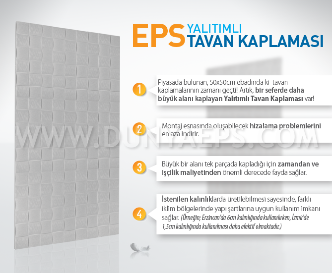 EPS YALITIMLI TAVAN KAPLAMASI